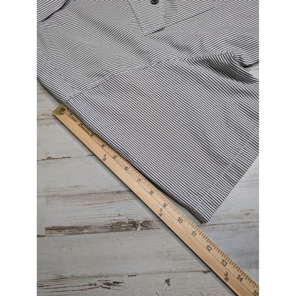 Dixxon Flannel Shirt Mens XL White‎ Brown Striped Work Force Form And Function - Picture 9 of 11